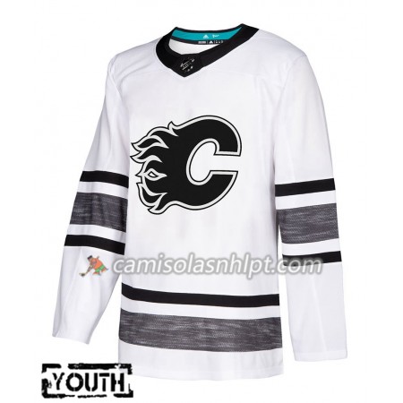 Camisola Calgary Flames Blank 2019 All-Star Adidas Branco Authentic - Criança